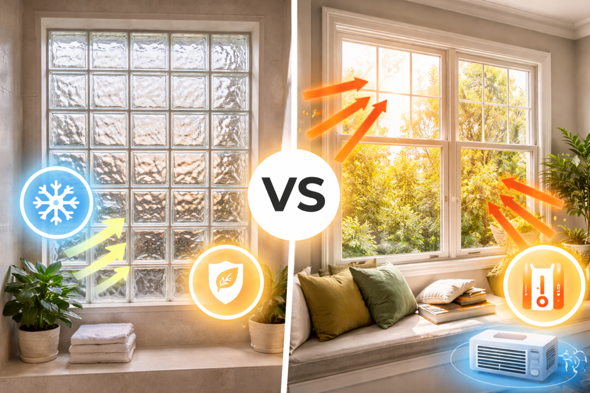 Glass Block Windows Compare to Standard Windows