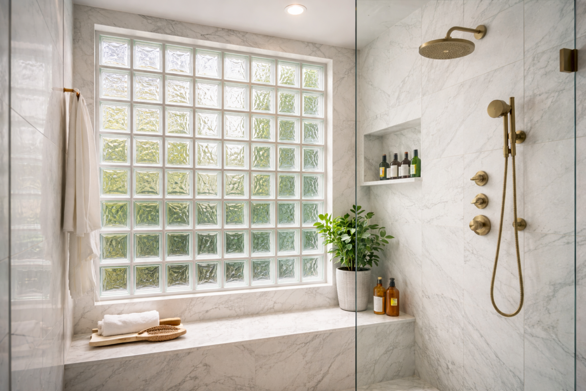 Install Glass Block Windows in Showers